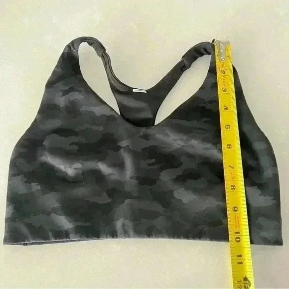 LULULEMON ATHLETICA GREY BLUE ARMY SAFARI SPORTS BRA SIZE S - Picture 8 of 11